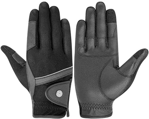 JA Horse JA1005 Reithandschuhe Touchscreen AIRY | Sommerhandschuhe, Netzmaterial für extra Atmungsaktivität, Komfort & Grip, Schutz, Touchscreen-Kompatibilität