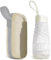 Aolso Reise-Regenschirm, 6 Rippen Mini-Regenschirm, Kleiner UV-Regenschirm,Winddichter Regenschirm mit Kapselhülle, Tragbarer Taschenschirm für Männer und Frauen (Beige Farbverlauf)