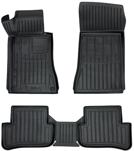 Gummimatten 3D passend für Mercedes Klasse C I W202 (1993-2001) Kombi/T-Modell/Estate, Sedan/Limousine | Gummimatte | Auto Fußmatten Gummi | rutschfeste Antirutschmatte
