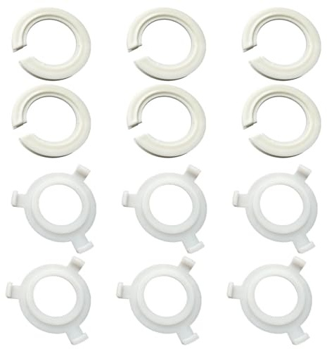 BDEPSTR Adaptateur E14 Vers E27,12 Pièces Bague Adaptateur Abat Jour,E27 Vers E14 Plastique Anneau Boucle Réduction,Remplacement Des Luminaires,pour Lampe de Bureau,Plafonniers