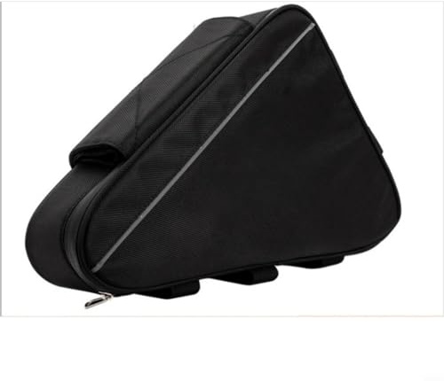 GANCEI Bike Triangle Frame Bag Nylon Waterproof Cycling Storage Case Compatible with E-Bike for Battery Black 44.5x9.5x26.5