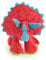 goDog Dinos Frills Squeaky Plush Dog Toy, Chew Guard Technology - Red, Large