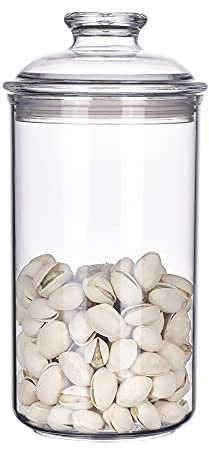 IVOOBR 963.9 g Acryl Vorratsglas Luftdichter Deckel mit Silikon Dichtungsring Idealer Kanister Behälter für Zucker, Tee, Gewürze, Kräuter, Muscheln, Badesalz, Weihnachten Deko Apothekergläser