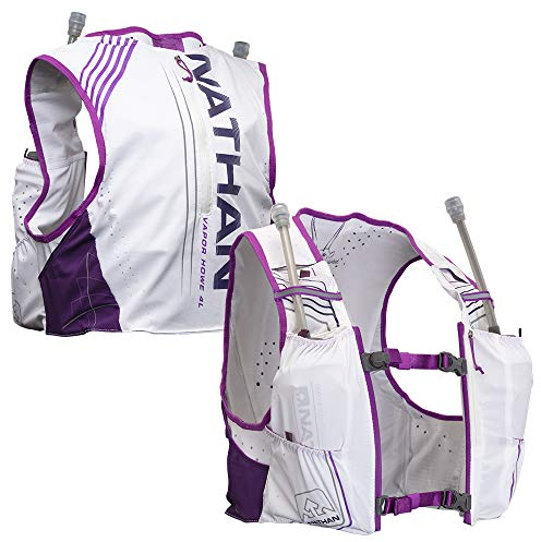 Nathan VaporHowe Trinkrucksack für Damen, 4 l, 2,0–4 l Fassungsvermögen, mit zwei weichen Flaschen, Trinkrucksack – Laufen, Marathon, Wandern, Outdoor, Radfahren
