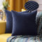 MIULEE 2er Set Kissenbezüge Dekokissen Körnig Dekorativ Kissenbezug Kissenhülle Sofakissen Deko Bezug Weich Zierkissen Kissen für Wohnzimmer Schlafzimmer 40x40cm Marineblau