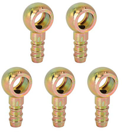 X AUTOHAUX 9.5mm ID Hose Barb 12mm Banjo Fitting Fuel Line Adapter for Car 5pcs
