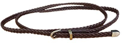 NUREINSS Frauen geflochtene Taille Gürtel dünne gewebte Gürtel dünne Gürtel Bund für Kleid (Kaffee)