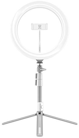KODAK LED Selfie Ring Light – Stativ, für Smartphones, kleine DSLR, Actioncams, Fernbedienung, einstellbare Helligkeit und Farbtemperatur, 1600 Lumen – Weiß