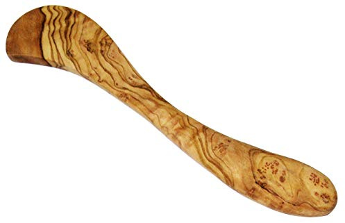KeboLiv Buttermesser Olivenholz, 18 cm, wunderschöne Maserung, stilvoll und hochwertig, jedes Stück ist handgefertigt und damit EIN Unikat!