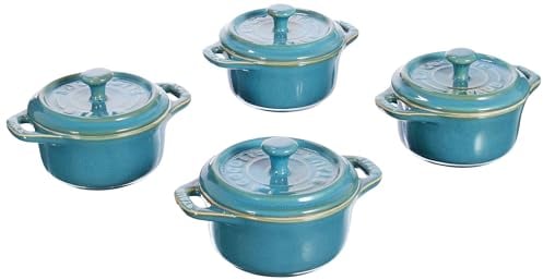 Staub, Mini Cocotte Set, 4 scomparti, rotondo, ceramica By Staub