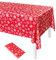 ELECLAND Christmas Snowflakes Tablecloth Plastic Christmas Snowflakes Table Cover 137cmx274cm Winter Party Tablecloth Rectangle Table Cover for Christmas Party Decor, Winter Holiday Home Decorations