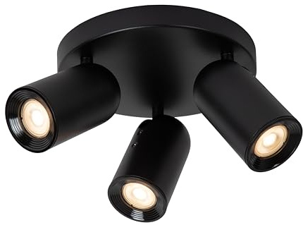 LUCIDE Punch - Ceiling Spotlight - Ø 21 cm - 3xGU10 (MR16) - Black