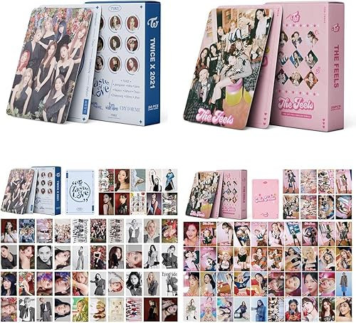 108 Twice Lomo Karten Twice The Feels Taste of Love Mini Album Karten Twice Mini Poster Foto Kpop Twice Fotokarten Geschenk für Fans (The Feels&Taste of Love)