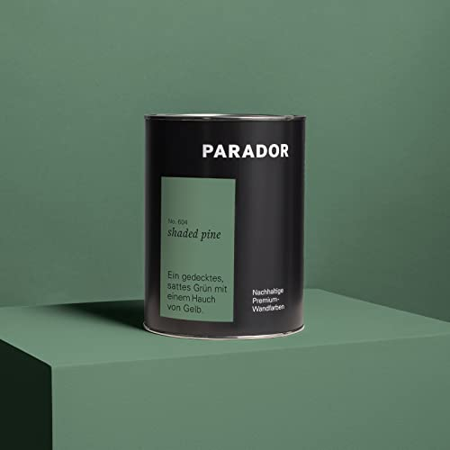 Parador Wandfarbe Shaded Pine dunkelgrün 2,5 L - nachhaltige Premium Innenfarbe matt - hohe Deckkraft tropffest spritzfest ergiebig schnelltrocknend geruchsneutral vegan
