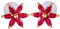 KnSam 18 Karat Rotgold Ohrstecker, Rot Rubin Ohrstecker Damen 0.8ct Blumen Rose Gold 750 Ohrschmuck mit Diamant Damen Echte Goldschmuck