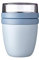 Mepal Müslibecher to go, Klein, praktischer Joghurtbecher to go - Unterteilung für Joghurt & Müsli - Geeignet für Gefrierschrank, Mikrowelle & Spülmaschine - 300 ml + 120 ml - Nordic Blue