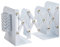Fermalibri Regolabili in Metallo, Espandibile Reggilibri in Mensole con Portapenne, Porta Libri per Ufficio Casa Scuola Biblioteca Scrivania Libri Organizer (Bianco)