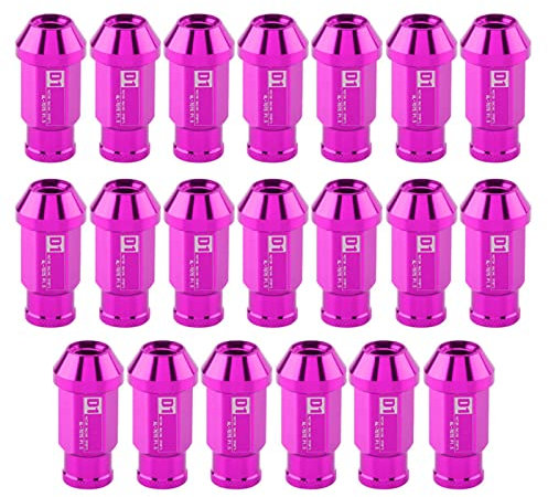 Radmuttern, Autoreifenschraube Rennrad Aluminium Mutter Rad Zubehör Teile Set M12X1.5(Lila)