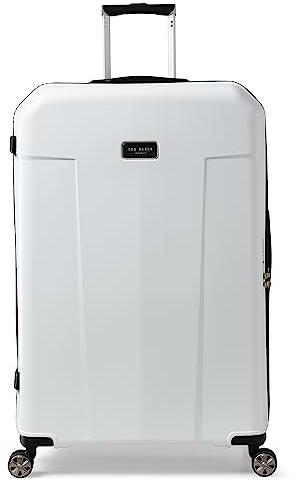 Ted Baker Flying Colours Hardside Trolley 4 Wheel Spinner TSA-Schloss Leichter Koffer Herren Damen, Weiss/opulenter Garten, 28-Inch Checked-Large, Gepäck