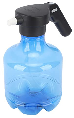 Focket Elektrische Pflanzensprühflasche, 3L automatischer, wiederaufladbarer, batteriebetriebener Sprüher, transparente elektrische Sprühflasche mit verstellbarem Auslauf (Blau)