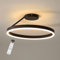 GaoHX Deckenlampe LED Deckenleuchte Rund, Moderne Deckenlampe aus Metall, Wohnzimmerlampe Dimmbar mit 1 Ringen Design aus Acryl Lampe für Schlafzimmer Büro Küche