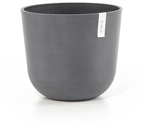Ecopots Oslo Blumentopf - Nachhaltiger, Stilvoller Pflanztopf aus Recyceltem Kunststoff für Innen- und Außenbereich, Wetterfest, Langlebig, Ø 17.5 cm