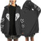 Y2K Zip Up Hoodie Damen Oversized Sweatshirt Vintage Jacke Y2K Fashion Übergroße Pullover Aesthetic Damen 90S E-Girl Tops Goth Sweatjacke Baggy 90S E-Girl Fashion Harajuku Mantel Streetwear