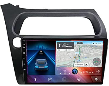 Radio De Coche Android Estéreo con Pantalla Táctil De 9 Pulgadas para Hond-a Civic 2006-2011 Plug and Play con Navegación GPS Soporte FM Bluetooth Cámara De Respaldo Mirror Link