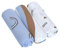 LÄSSIG Baby Mulltuch Spucktuch Puckdecke 3er Set Baumwolle 80 x 80 cm/Heavenly Soft Swaddle L Happy Rascals Sky Blue