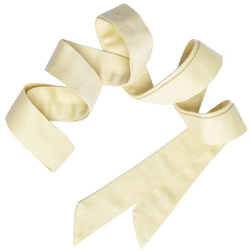Maya Deluxe Damen Womens Belt Ladies Satin Sash Waist Tie Ribbon Bow Accessory for Bridesmaids Bridal Wedding Prom Evening Occasion Gürtel, Lemon, S-M