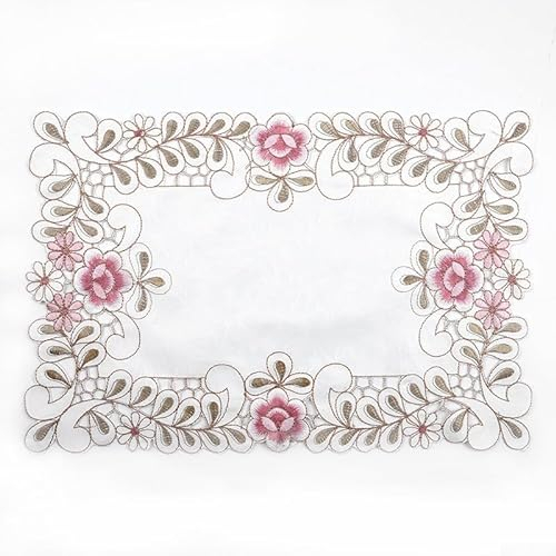 HpLive Tischläufer mit floraler Spitze für einen anspruchsvollen Tischgedeck, 30 x 45 cm