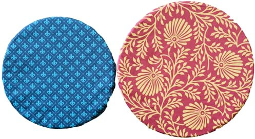 2 Reusable Limited Edition Elasticated Bowl Covers 10 Inch For 8-12 inch bowls - Sourdough Proofing Low Stick Fabric