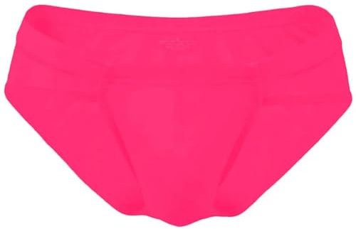 Mutande da uomo ultra sottili in seta di ghiaccio, biancheria intima rigonfiamento, slip a vita bassa, rosa, XL