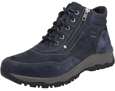 Josef Seibel Herren Schnürstiefeletten Leroy 57,Weite H (Weit),Wechselfußbett,wasserdicht,Stiefel,Bootee,Booties,Indigo,47 EU