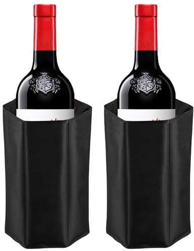 Pack of 2 wine cooling cuffs, champagne bottle cooler cuffs, can cooler, wine ice bag, wine bottle cooler, champagne cooler sleeve cuffs, bottle cooler for beer (suitable for diameter 7.5 cm - 10 cm)