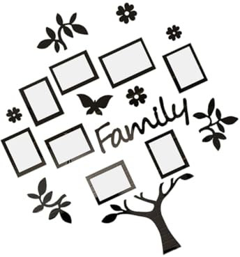 Homoyoyo Ensemble Dautocollants Décoratifs Cadre Photo Arbre Sticker Mural 3d Pour Bureau Maison Salon