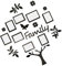 Homoyoyo Ensemble Dautocollants Décoratifs Cadre Photo Arbre Sticker Mural 3d Pour Bureau Maison Salon
