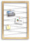CLAMARO 'Collage Flex' Fotohalter 40x60 cm | Gold | Bilderrahmen Fotorahmen Collage mit Gummibändern und Foto Holzklammern | Ideal als Galerie für Fotos oder Postkarten