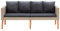 Yunir 2-Sitzer-Terrassensofa, PE-Rattan-Sofa-Couch mit Dick Gepolsterten Sitzen, Weichem Rückenkissen, Moderne Möbel für Wohnzimmer, Apartment, Studio, Büro Im Freien