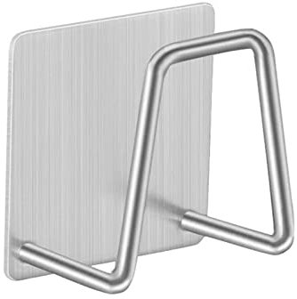 TJHRJTY Scolapiatti Kitchen Stainless Steel Sink Sponges Holder Self Adhesive Drain Drying Rack Kitchen Wall Hooks Accessories Storage Organizer