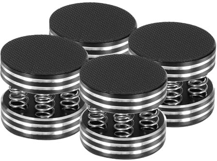 sourcing map 4 Pcs Subwoofer Isolation Pad, 45x40mm Speaker Isolation Pad Feet Speaker Spikes Turntable Audio Studio Monitor Isolation Pad for Audio Equipment, Black