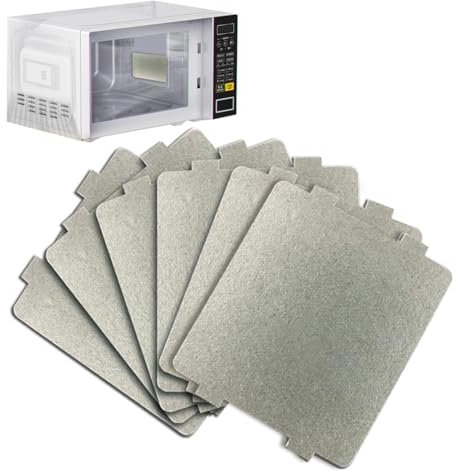Piastra di Mica per Forno a microonde, 6 Pezzi 99 x 118 mm Mica per Microonde Universale Piastre per Forno a Microonde Accessori, Protezione per Forno a Microonde in Mica