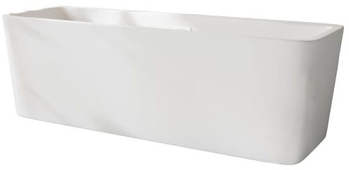Balneo Baignoire Autoportante Balneo ROMA en Acrylique avec Cadre en Acier - 6 Pieds Stabilisateurs - Trop-plein et Bouchon Clic-Clac - Design Moderne – Blanc - 170x80cm