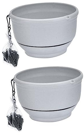 Milisten 2stücke Hängender Pflanzer Selbstbewässernde Blumenkübel Aus Kunststoff Für Zimmerpflanzen Und Garten Modernes Design Und Dekoration Für Büro Und Wohnraum