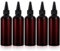 Wanmu 5Pcs Hair Color Applicator Bottles, Refillable Squeeze Bottle, Amber Empty Plastic Twist Top Cap Bottles, Empty Hair Oil Applicator for Liquid Hair Oil Shampoo Lotion