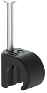 Temolink Kabelschellen, 100 Stück Nagelschellen, 5-7 mm, 304 Edelstahl, Kabelmanagement für Telefon und Ethernetkabel, Stromkabel, Rohr, Schwarz