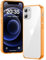 Voyahülle Clear Case for iPhone 12 Mini, Ultra Thin Shockproof TPU Cover, Anti-Yellowing Crystal Clear Phone Case for Apple iPhone 12 Mini - Orange