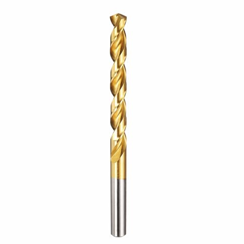 Kozelo 1pcs Drill Bit 9.5mm Diameter M42 8% Cobalt HSS for Hard Metal | Cutting Tool for Machining Hard Metal Stainless Steel Woodworking Handicraft Use, 135° Cutting Angle TiN