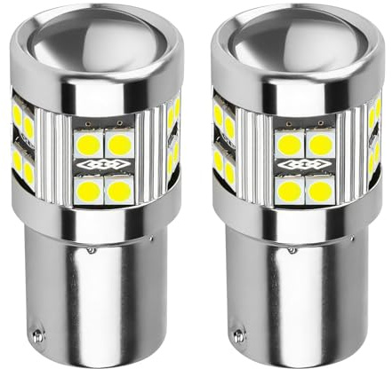Diconu 2pcs Ampoules LED 1156 BA15S P21W Blanc 6000K 12V 24V Equivalent 21W | Plug & Play, Feu de Recul Clignotant DRL pour Auto Camion Bateau RV