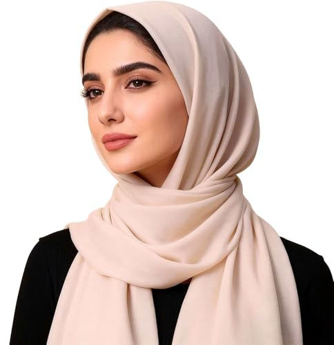 InfiniZer Hijab Kopftuch Damen Premium Jersey Kopftücher für Damen, Weich Atmungsaktiv Modernes Muslimische Kleidung Accessoire für Alltag & Gebet Klassisches Halstuch Schal